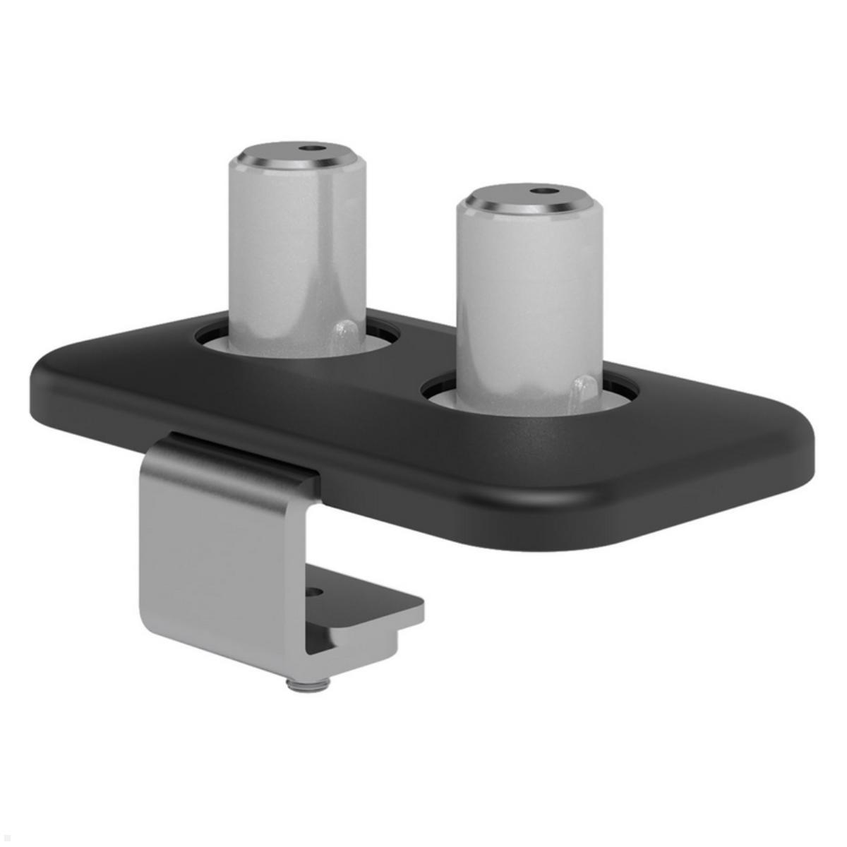Dataflex Viewprime Dual Monitor Tischhalterung mit Tischklemme, schwarz, Klemme
