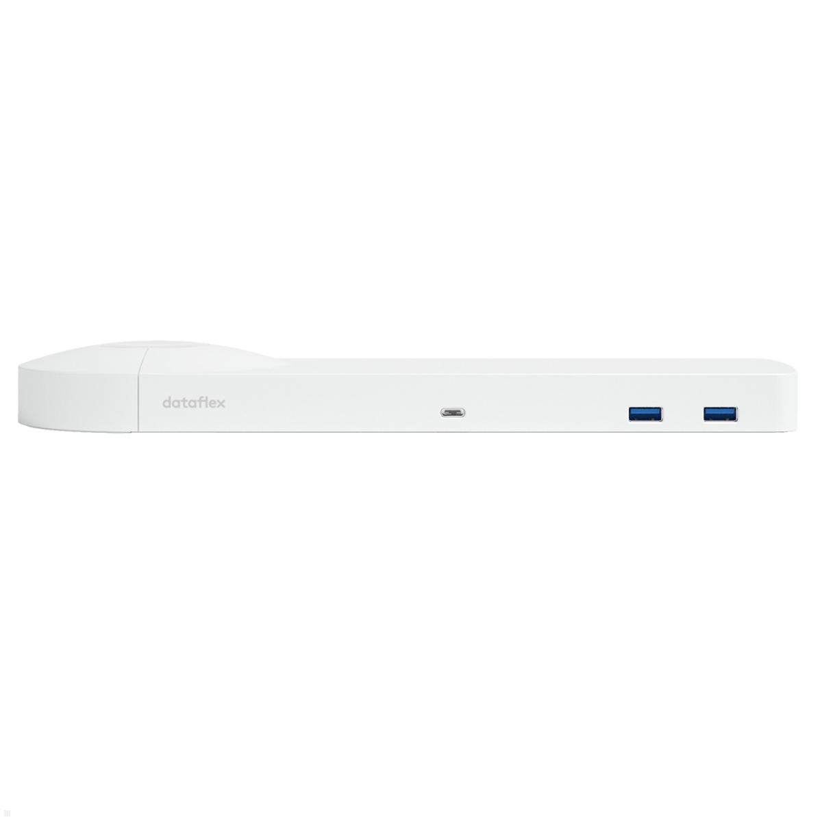 Dataflex Viewlite Link USB-C Dockingstation Tischklemme, weiß (58.810), Anschlüsse links