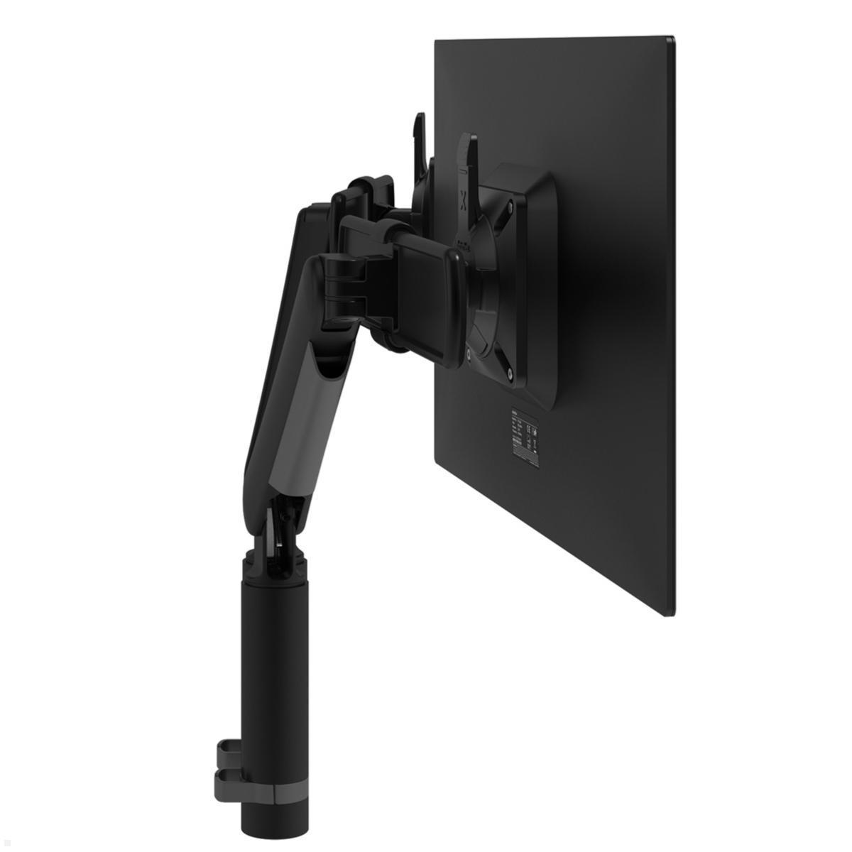 Dataflex Viewprime Dual Monitor Tischhalterung mit Tischklemme, schwarz, Seitenansicht