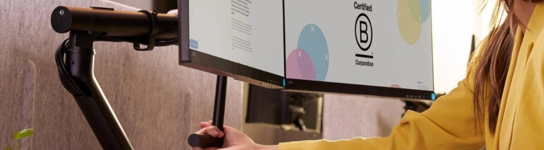 Dataflex Monitorhalterung für 2 Monitore, Dual Monitorhalter
