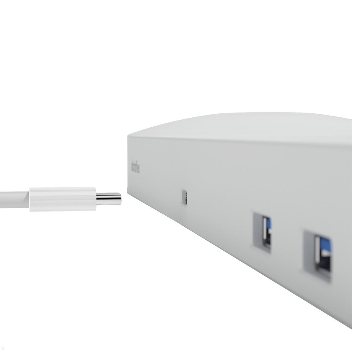 Dataflex Viewlite Link USB-C Dockingstation Tischklemme, weiß (58.810), USB-C Buchse