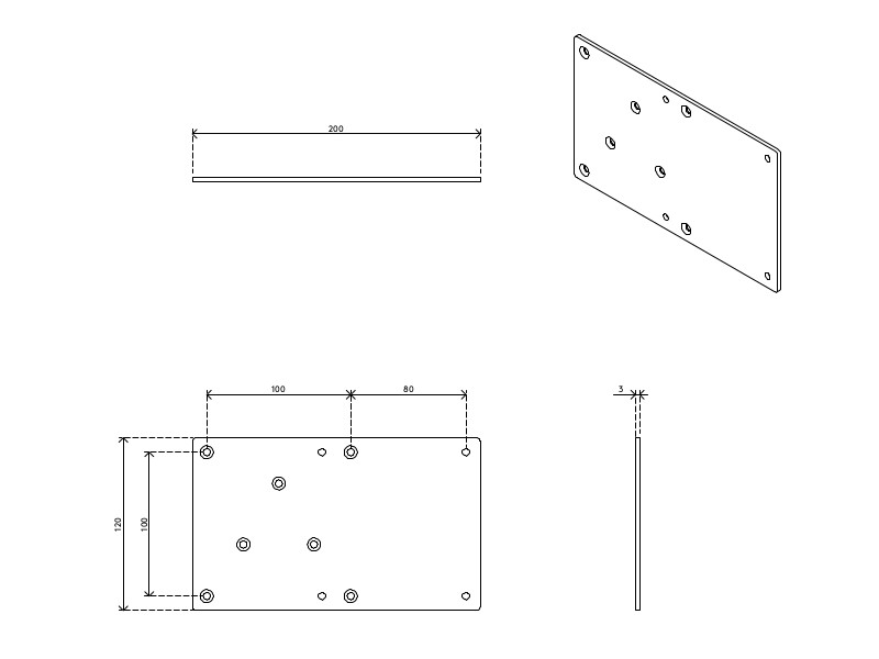 Dataflex Viewmaster 51.053 Widescreen Adapter Zeichnung